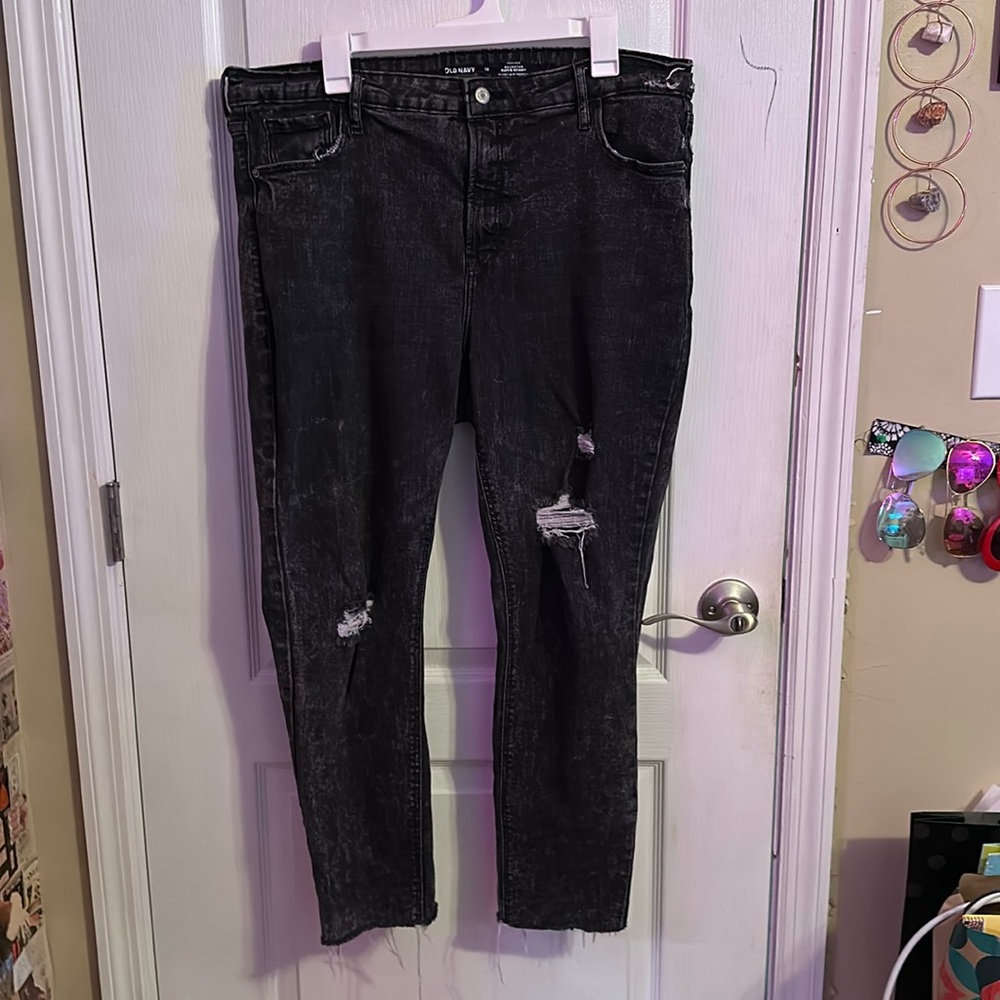 Old Navy Charcoal High Rise Skinny Jeans